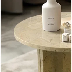 Christopher Knight Home Moira Unique Veining Natural Marble Round Coffee Table With Solid Slab Base -Living Furniture GUEST 007d29fe b5b7 4d15 b801 dc2cdada4102