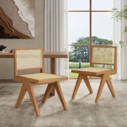 Christopher Knight Home Sepp Rubberwood And Cane Armless Dining Chair With V-Shaped Legs(Set Of 2) 19 Christopher Knight Home Sepp Rubberwood And Cane Armless Dining Chair With V-Shaped Legs(Set Of 2) -Living Furniture GUEST 0287f2fc 0075 409d 9602 f52657d7b126