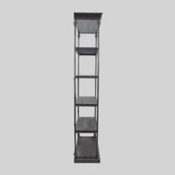 84.75" Abramo Industrial 5 Shelf Bookcase Gray - Christopher Knight Home -Living Furniture GUEST 03e07b15 7b34 491b 9af7 04c702680d11