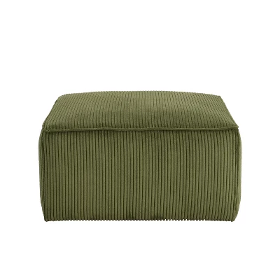 Christopher Knight Home Hayes Corduroy And Wood Square Accent Ottoman, Olive Green 1 Christopher Knight Home Hayes Corduroy And Wood Square Accent Ottoman, Olive Green