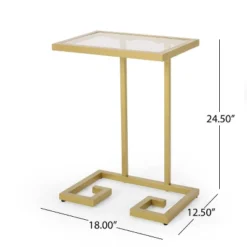 Hickson Modern Glam C Shaped End Table Gold - Christopher Knight Home 17 Hickson Modern Glam C Shaped End Table Gold - Christopher Knight Home -Living Furniture GUEST 04709f59 592d 4a05 8525 65f54fbdc4b7