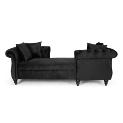 Houck Modern Glam Tufted Velvet Tete-A-Tete Chaise Lounge With Accent Pillows - Christopher Knight Home 15 Houck Modern Glam Tufted Velvet Tete-A-Tete Chaise Lounge With Accent Pillows - Christopher Knight Home -Living Furniture GUEST 04b38fbf 9186 4ac8 b092 85c93d5fdbd5