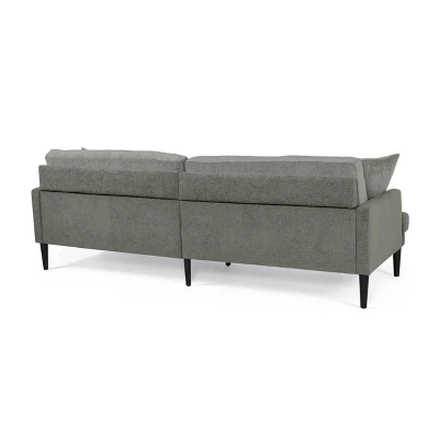 Malverne Contemporary 3 Seater Fabric Sofa With Accent Pillows Gray/Dark Brown - Christopher Knight Home 2 Malverne Contemporary 3 Seater Fabric Sofa With Accent Pillows Gray/Dark Brown - Christopher Knight Home - Image 2