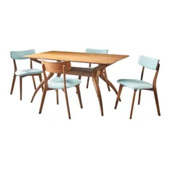 5pc Nissie Mid-Century Dining Set - Christopher Knight Home -Living Furniture GUEST 04f780e9 c286 4868 8409 8e029361c41b