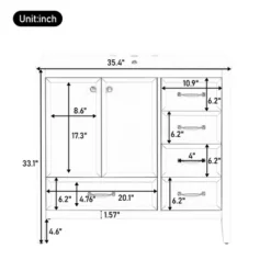 Christopher Knight Home Bathroom Vanity With Ceramic Sink, Bathroom Cabinet With Soft-Closing Door, Drawers Of Different Sizes, Solid Wood Frame & Leg -Living Furniture GUEST 05d66ba7 ff89 435c 8049 827d64e30a2f