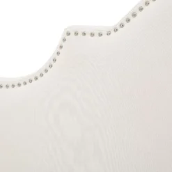 Arched Camel-Back Upholstered Headboard Queen Size With Nailhead Stud Trim, Adjustable Height Full/Queen Beds Headboard -Christopher Knight Home -Living Furniture GUEST 0667b544 8faf 4f8b 83c8 9e5b5bda404b