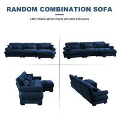 Christopher Knight Home Clare Modular Oversized Button Tufted Velvet Sectional Sofa With Movable Ottomans -Living Furniture GUEST 06a1ae70 5bcd 4b31 a3a6 57054d9347d2