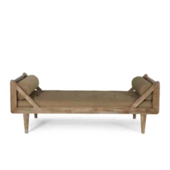 Zentner Rustic Tufted Double End Chaise Lounge With Bolster Pillows - Christopher Knight Home 17 Zentner Rustic Tufted Double End Chaise Lounge With Bolster Pillows - Christopher Knight Home -Living Furniture GUEST 081e8235 a259 4ce5 8b45 fc70de050a0e