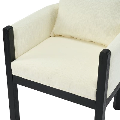 Christopher Knight Home Diana Modern Rubberwood Linen Upholstered Armchairs (Set Of 2) 7 Christopher Knight Home Diana Modern Rubberwood Linen Upholstered Armchairs (Set Of 2) - Image 7