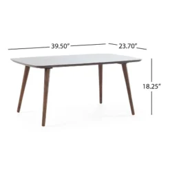 Christopher Knight Home Cilla Coffee Table Walnut: Modern Rectangle Design, Rubberwood & MDF, Assembly Tools Provided -Living Furniture GUEST 09faa62e 2ea6 431f 8845 1ea81f95e18c