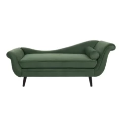 Calvert Contemporary Scroll Arms Velvet Chaise Lounge - Christopher Knight Home -Living Furniture GUEST 0a0bdc7c 795d 4598 8b3d cf6ca4e311d5