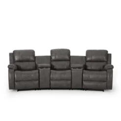 Meridan Contemporary Upholstered Theater Seating Reclining Sofa - Christopher Knight Home -Living Furniture GUEST 0a4f292b fad9 4756 b9a3 492186c9ef7f