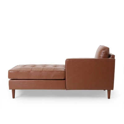 Malinta Contemporary Tufted Upholstered Chaise Lounge - Christopher Knight Home 6 Malinta Contemporary Tufted Upholstered Chaise Lounge - Christopher Knight Home - Image 6