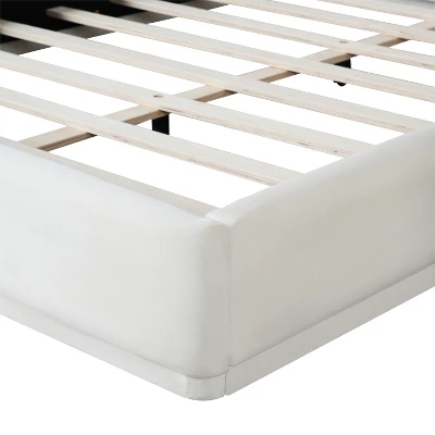 Christopher Knight Home Berry Modern Minimalist Velvet Upholstered Wood Platform Bed 8 Christopher Knight Home Berry Modern Minimalist Velvet Upholstered Wood Platform Bed - Image 8