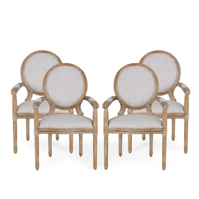 Set Of 4 Judith French Country Wood Upholstered Dining Chairs - Christopher Knight Home 14 Set Of 4 Judith French Country Wood Upholstered Dining Chairs - Christopher Knight Home - Image 14