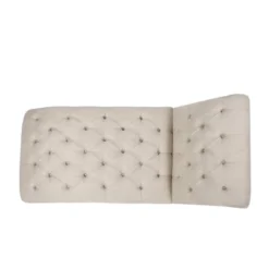 Varnell Contemporary Fabric Button Tufted Chaise Lounge Beige/Dark Brown - Christopher Knight Home 11 Varnell Contemporary Fabric Button Tufted Chaise Lounge Beige/Dark Brown - Christopher Knight Home -Living Furniture GUEST 0b7ec1ee f2bb 44fa 9a49 ab5c9eaa0468