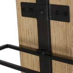 Toston Modern Industrial 8 Bottle Wall Mounted Wine Rack Natural/Black - Christopher Knight Home -Living Furniture GUEST 0bc3b048 7afb 4e03 b16e 31a5bde2f596