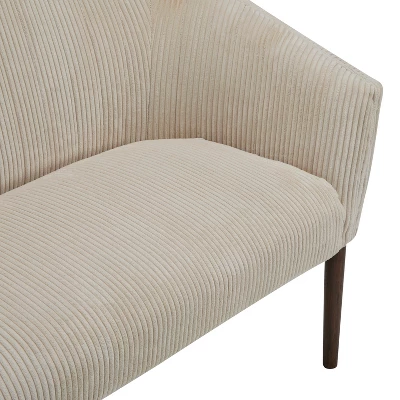 Christopher Knight Home Cheney Contemporary Channel Stitch Upholstered Loveseat With Curved Back 6 Christopher Knight Home Cheney Contemporary Channel Stitch Upholstered Loveseat With Curved Back - Image 6