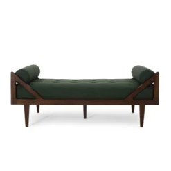 Rayle Contemporary Tufted Chaise Lounge With Rolled Accent Pillows - Christopher Knight Home -Living Furniture GUEST 0c23ab72 3943 4dc1 9b46 04935a69bf9c