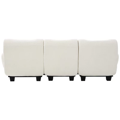 Christopher Knight Home Roxie Modern 3-Seater 94.5" Chenille Upholstered Sofa With Curved Armrests 6 Christopher Knight Home Roxie Modern 3-Seater 94.5" Chenille Upholstered Sofa With Curved Armrests - Image 6