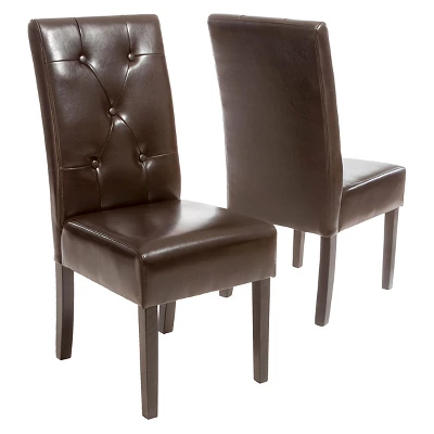 Taylor Bonded Leather Dining Chair Set 2ct - Christopher Knight Home 4 Taylor Bonded Leather Dining Chair Set 2ct - Christopher Knight Home - Image 4