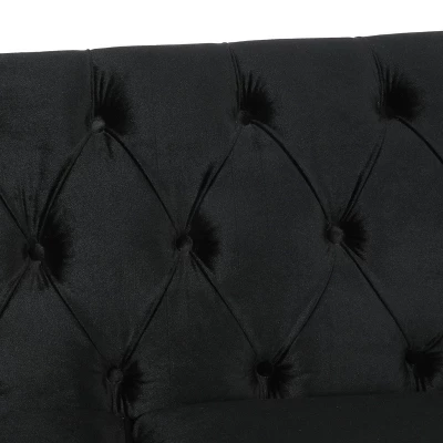 Knouff Modern Glam Tufted Velvet 3 Seater Sofa - Christopher Knight Home 7 Knouff Modern Glam Tufted Velvet 3 Seater Sofa - Christopher Knight Home - Image 7
