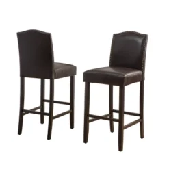 Set Of 2 Darren Contemporary Upholstered Barstools With Nailhead Trim - Christopher Knight Home 9 Set Of 2 Darren Contemporary Upholstered Barstools With Nailhead Trim - Christopher Knight Home -Living Furniture GUEST 0e9d4672 6d82 4e51 a46d 2dc1f3f84398