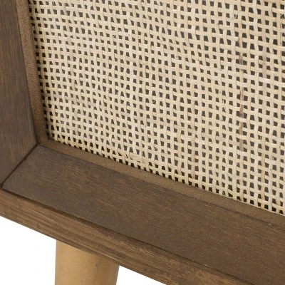Hulett Contemporary End Table With Storage Walnut/Natural/Antique Gold - Christopher Knight Home 9 Hulett Contemporary End Table With Storage Walnut/Natural/Antique Gold - Christopher Knight Home - Image 9