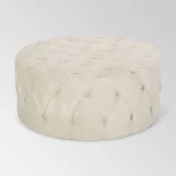 Orla Modern Glam Round Ottoman - Christopher Knight Home 8 Orla Modern Glam Round Ottoman - Christopher Knight Home -Living Furniture GUEST 0f9dd358 63e3 4073 ba6d 9726005e749a