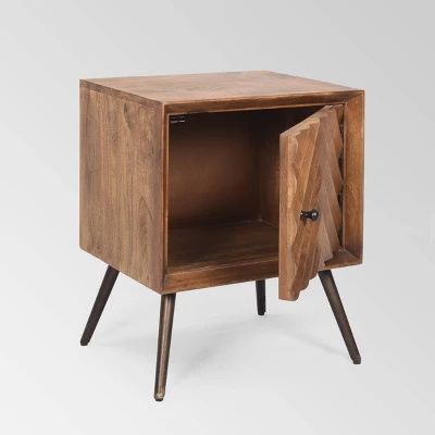 Harrington MidCentury Modern Cabinet Dark Brown - Christopher Knight Home 2 Harrington MidCentury Modern Cabinet Dark Brown - Christopher Knight Home - Image 2