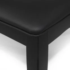 2pk Fairgreens Farmhouse Upholstered Wood Dining Chairs Black - Christopher Knight Home -Living Furniture GUEST 1103f070 5dc8 4bdf 96d8 2d005924a450