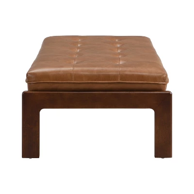 Christopher Knight Home Fitch Contemporary Tufted Faux Leather Upholstered Ottoman 3 Christopher Knight Home Fitch Contemporary Tufted Faux Leather Upholstered Ottoman - Image 3