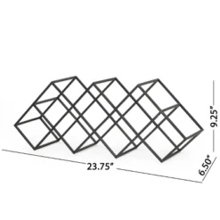 Mcclellan Modern Industrial 7 Bottle Tabletop Wine Rack Black - Christopher Knight Home -Living Furniture GUEST 114a9b17 34e7 43b0 bcd5 1b390b898e73