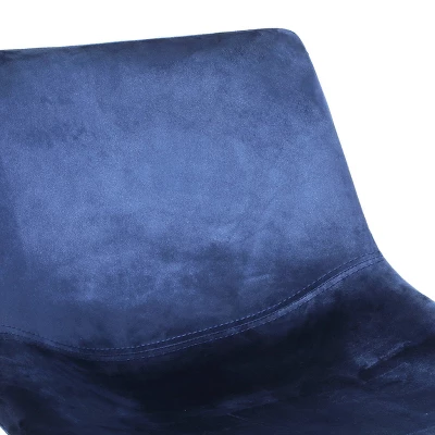 Cedric Modern Glam Velvet Counter Height Barstool Blue/Gold - Christopher Knight Home 8 Cedric Modern Glam Velvet Counter Height Barstool Blue/Gold - Christopher Knight Home - Image 8