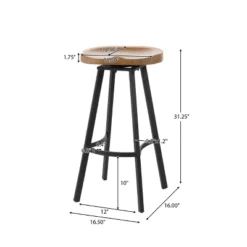 Set Of 2 Albia Swivel 31.5" Barstool - Natural/Black - Christopher Knight Home 7 Set Of 2 Albia Swivel 31.5" Barstool - Natural/Black - Christopher Knight Home -Living Furniture GUEST 12a8fc64 2138 42f1 979f 67c50828a58c