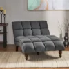 Kaniel Traditional Tufted Fabric Double Chaise - Christopher Knight Home