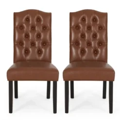 2pk Harriet Contemporary Tufted Dining Chairs - Christopher Knight Home -Living Furniture GUEST 14994c18 f50c 43f7 83a8 0e06d659ee69
