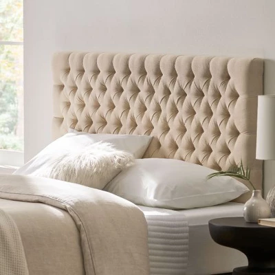 Upholstered Headboard Queen Size With Button-Tufted Diamond Stitching, Queen/Full Beds Headboard With Adjustable Height -Christopher Knight Home 1 Upholstered Headboard Queen Size With Button-Tufted Diamond Stitching, Queen/Full Beds Headboard With Adjustable Height -Christopher Knight Home