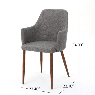 Set Of 2 Mid-Century Modern Fabric Dining Chairs, Accent Side Chair, Leisure Chairs With Wood-Finish Metal Legs, Christopher Knight Home Armchair 1 Set Of 2 Mid-Century Modern Fabric Dining Chairs, Accent Side Chair, Leisure Chairs With Wood-Finish Metal Legs, Christopher Knight Home Armchair