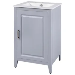 Christopher Knight Home Alonzo Modern 20" Bathroom Vanity With Ceramic Sink, Shelf And Drawer -Living Furniture GUEST 15789d46 dbec 45b0 9954 54711ba5f76a