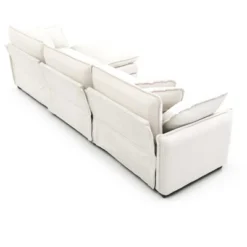 Christopher Knight Home Johnson Mid-Century Modern 115.34" Wood And Corduroy Upholstered 3-Seater Sectional Sofa -Living Furniture GUEST 160db553 911b 4dd5 88df 9afd3578fec0