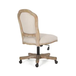 Scilley French Country Upholstered Swivel Office Chair - Christopher Knight Home -Living Furniture GUEST 17768f4a c6cf 4c44 a09b b92aef1ecc06