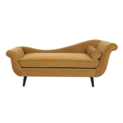 Calvert Contemporary Scroll Arms Velvet Chaise Lounge - Christopher Knight Home -Living Furniture GUEST 1778ffd5 6a66 4e4b 8e96 cb4e18c1bea5