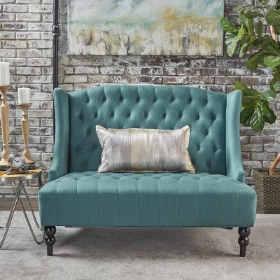 Leora Winged Loveseat - Christopher Knight Home 1 Leora Winged Loveseat - Christopher Knight Home