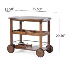 Cynthia Farmhouse Wooden Bar Cart Dark Oak Brown - Christopher Knight Home 19 Cynthia Farmhouse Wooden Bar Cart Dark Oak Brown - Christopher Knight Home -Living Furniture GUEST 183e02ad 3d4e 4be7 adf6 f25908437c9f