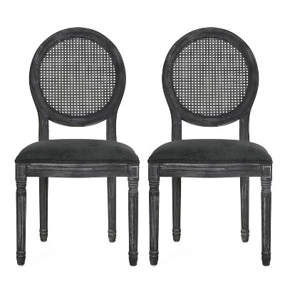 2pk Aquilla French Country Wood And Cane Upholstered Dining Chairs - Christopher Knight Home 12 2pk Aquilla French Country Wood And Cane Upholstered Dining Chairs - Christopher Knight Home - Image 12