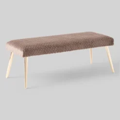 Capernaum Faux Fur Bench - Christopher Knight Home -Living Furniture GUEST 1af5cfa1 0904 4379 ab24 7bffe5013bfe