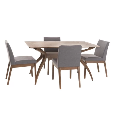5pc Kwame 60" Curved Leg Dining Set - Christopher Knight Home 5 5pc Kwame 60" Curved Leg Dining Set - Christopher Knight Home - Image 5
