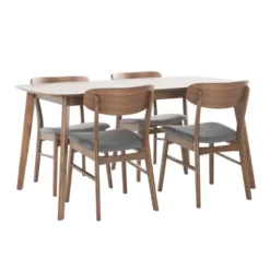5pc Lucious 60" Dining Set - Christopher Knight Home -Living Furniture GUEST 1b23acb9 2b85 461f b282 1a0dd024a7c4