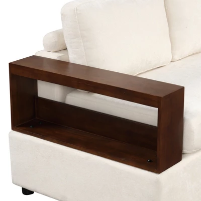 87.4"W Sectional Sofa Couch Set, Upholstered Sofa Chair With Reversible Armrests For Living Room -Christopher Knight Home 11 87.4"W Sectional Sofa Couch Set, Upholstered Sofa Chair With Reversible Armrests For Living Room -Christopher Knight Home - Image 11